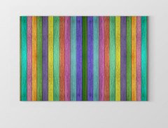 Renkli Ahşap Tablosu Çerçevesiz - 40x60
