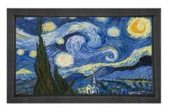 Yıldızlı Gece Tablosu Siyah Ahşap Çerçeve - 50x70