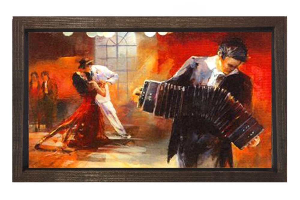 Akerdeoncu Ve Tango Dansı Tablosu