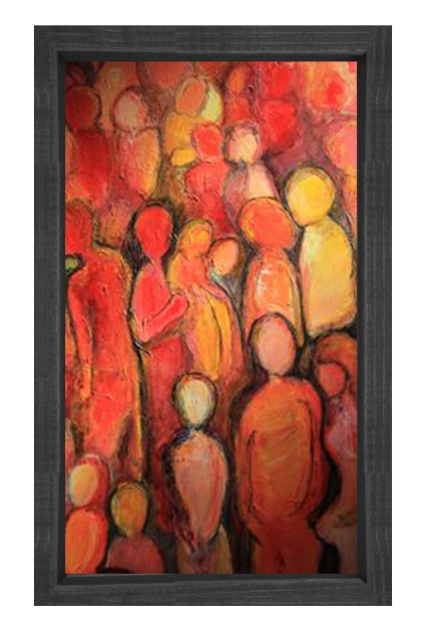 Soyut Reprodüksiyon Tablosu Siyah Ahşap - 100x150