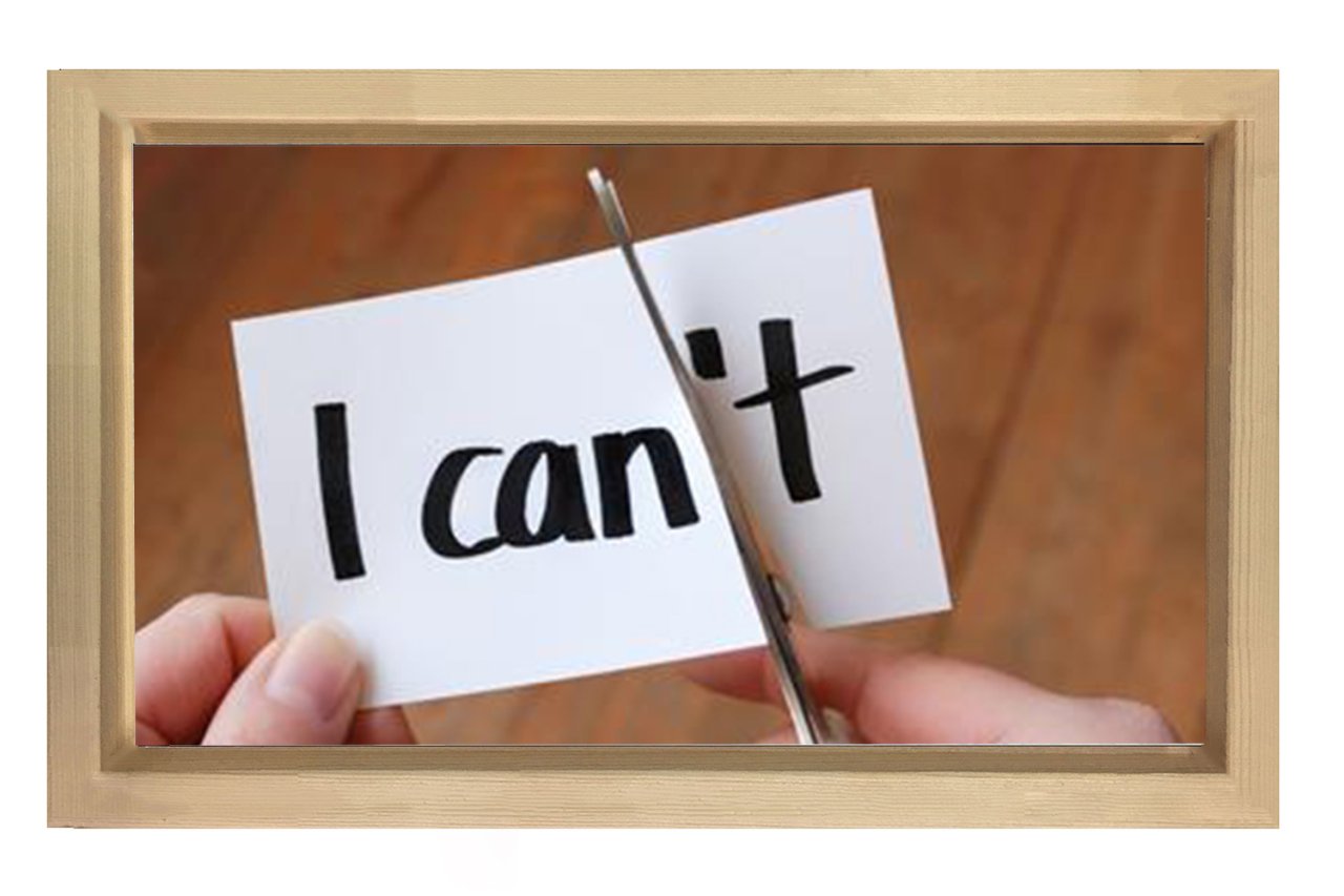 Yapabilirim Tablosu Naturel Ahşap Çerçeve - 70x100