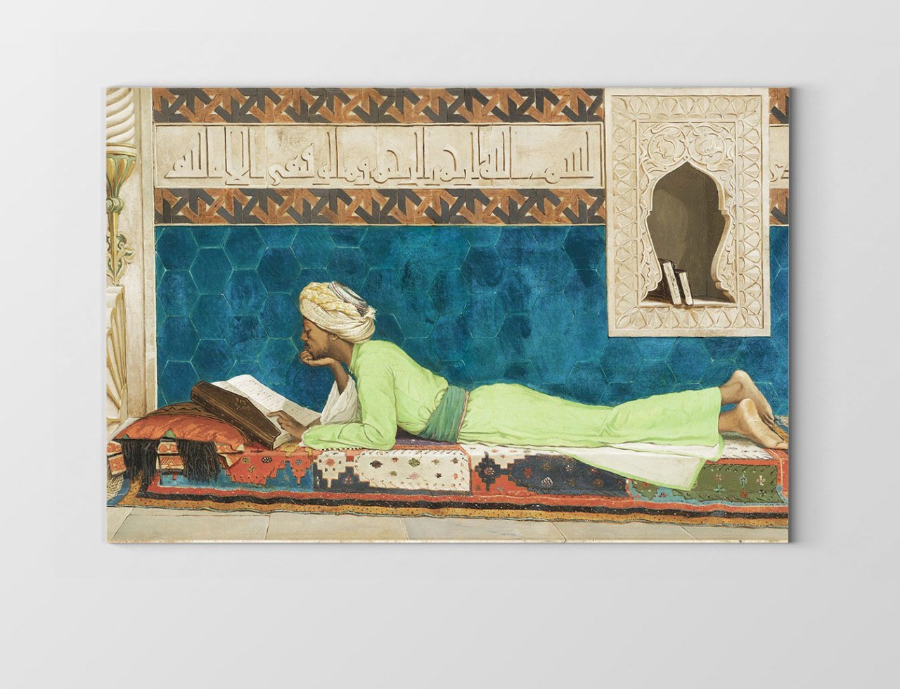 Okuyan Genç Emir  Tablosu Çerçevesiz - 45x30