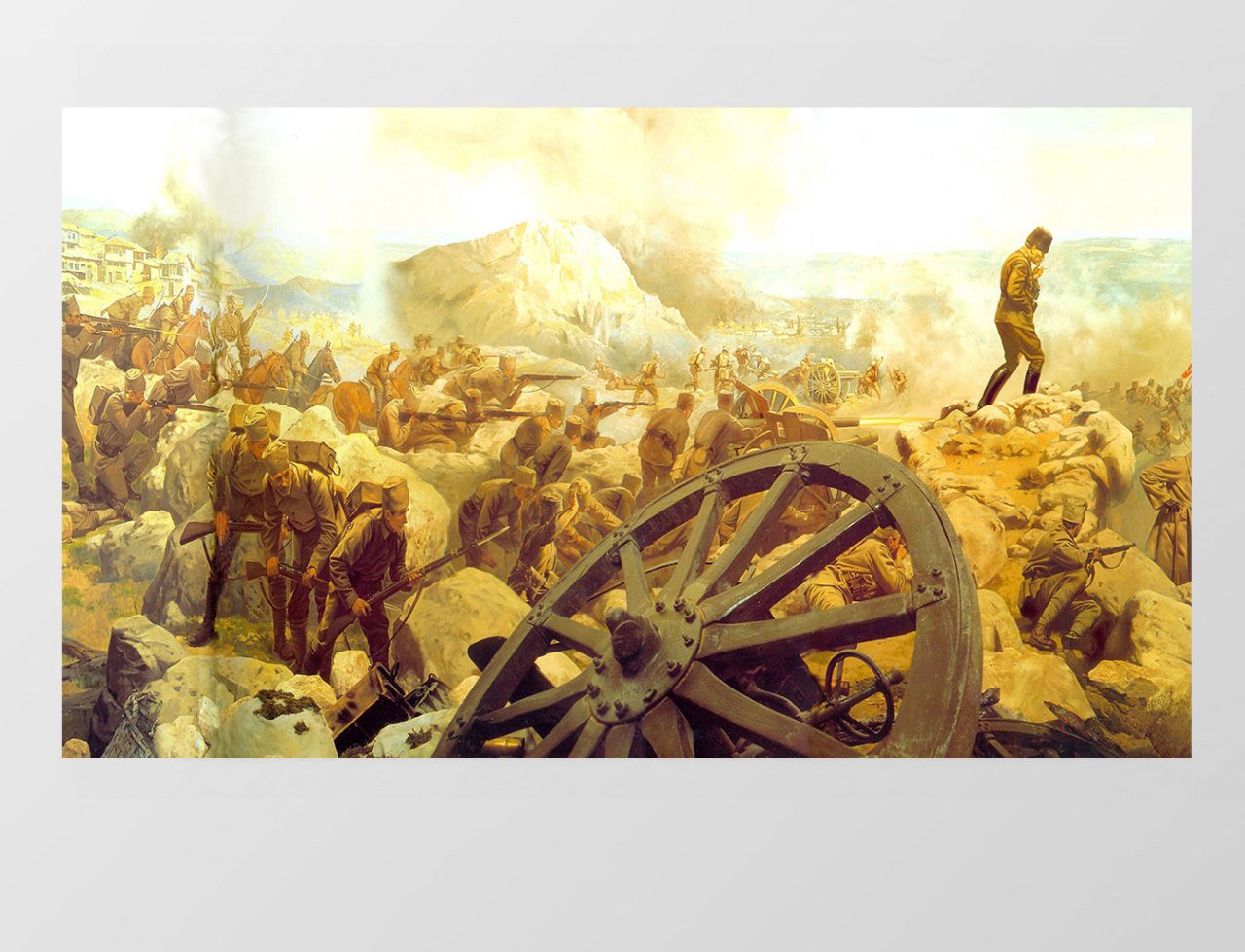 Atatürk  Ve Büyük Taarruz  Tablosu Çerçevesiz - 100x150