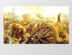 Atatürk  Ve Büyük Taarruz  Tablosu Çerçevesiz - 100x150