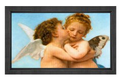 Melekler Tablosu Siyah Ahşap - 50x90