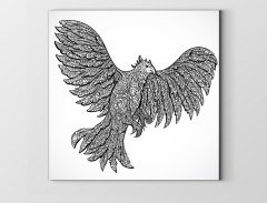 Kartal Boyama Tablo Tablosu Çerçevesiz - 80x80