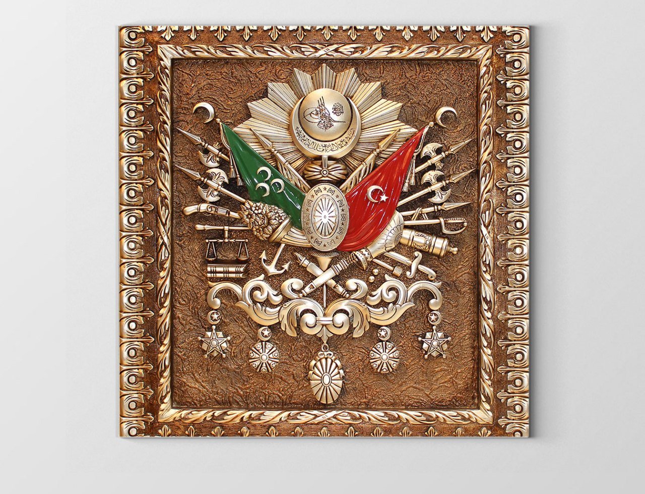 Osmanlı Tuğrası Tablosu Çerçevesiz - 70x70