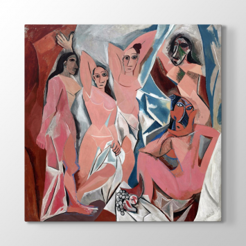 Pablo Picasso - Avignonlu Kızlar Tablosu Çerçevesiz - 40x40