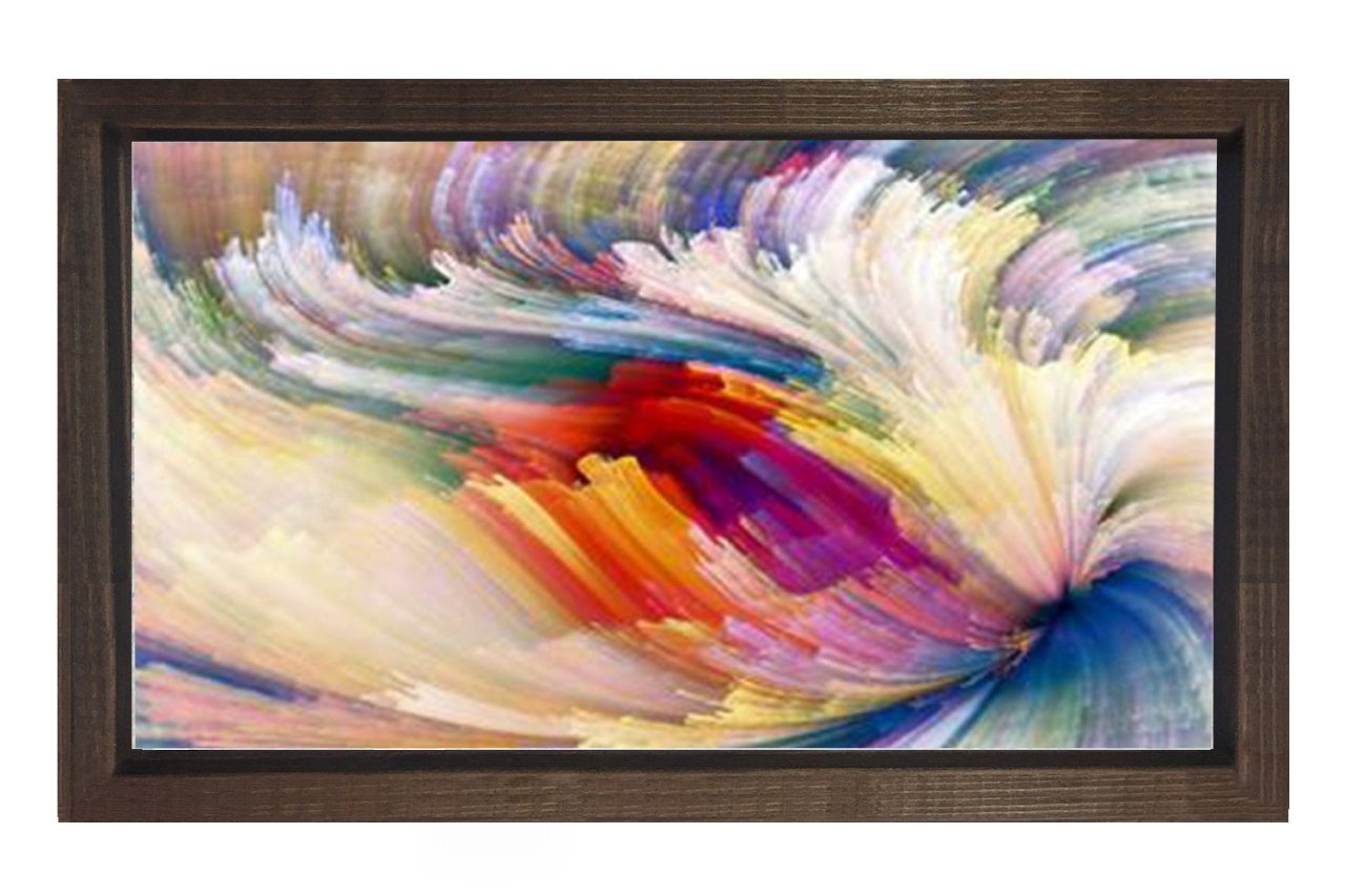 Soyut Reprodüksiyon Tablosu Kahverengi Ahşap - 100x150