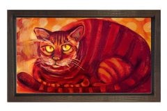 Vektörel Tablosu Kahverengi Ahşap Çerçeve - 45x30