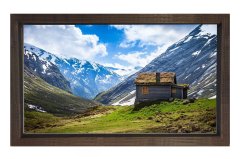 Dağ Manzarası Tablosu Kahverengi Ahşap - 70x100