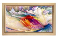 Soyut Reprodüksiyon Tablosu Naturel Ahşap - 50x90