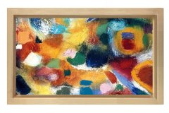 Soyut Renkler  Tablosu Naturel Ahşap - 45x30