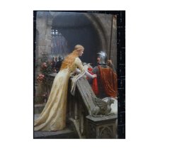 Şovalye ve Prenses tablosu Çerçevesiz - 100x200