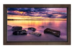 Muhteşem Doğa Harikası Tablosu Kahverengi Ahşap Çerçeve - 100x150