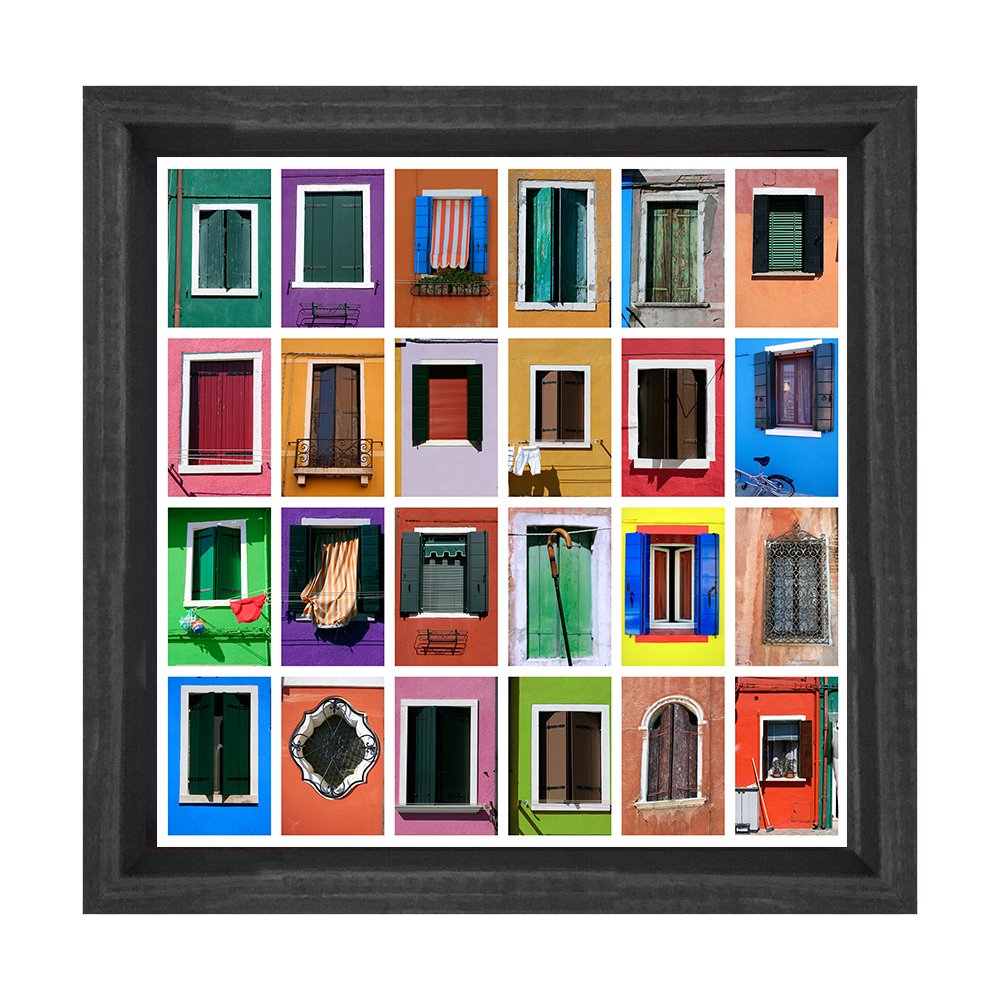 Pencereler Siyah Ahşap Çerçeve - 70x100