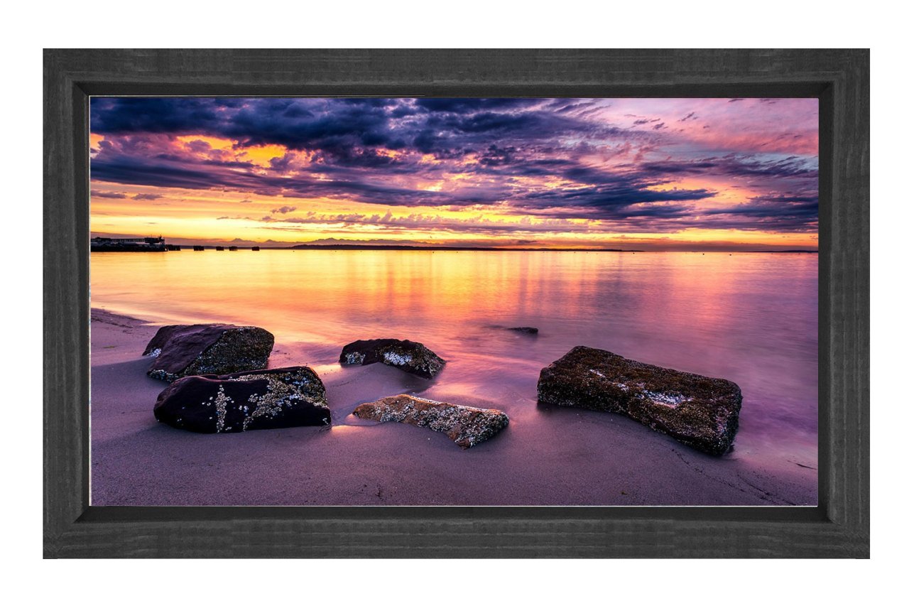 Muhteşem Doğa Harikası Tablosu Siyah Ahşap Çerçeve - 100x200