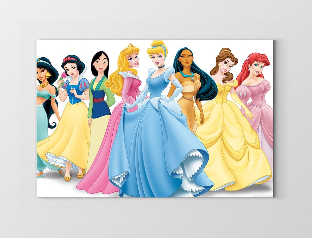 Kız Masal Kahramanları Tablosu Çerçevesiz - 45x30
