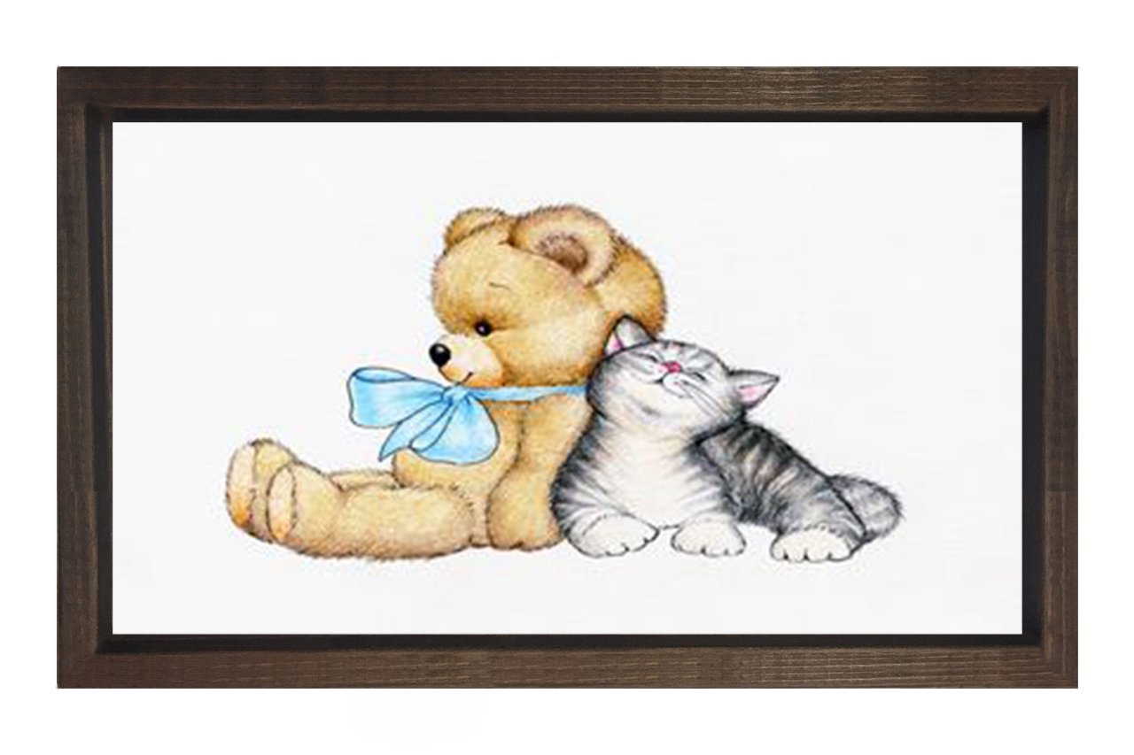 Ayıcık Ve Sevimli  Kedi Tablosu