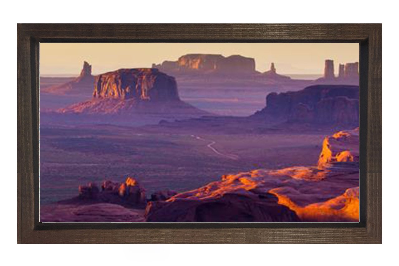 Çöl ve Kanyon Manzarası Tablosu Kahverengi Ahşap Çerçeve - 40x60