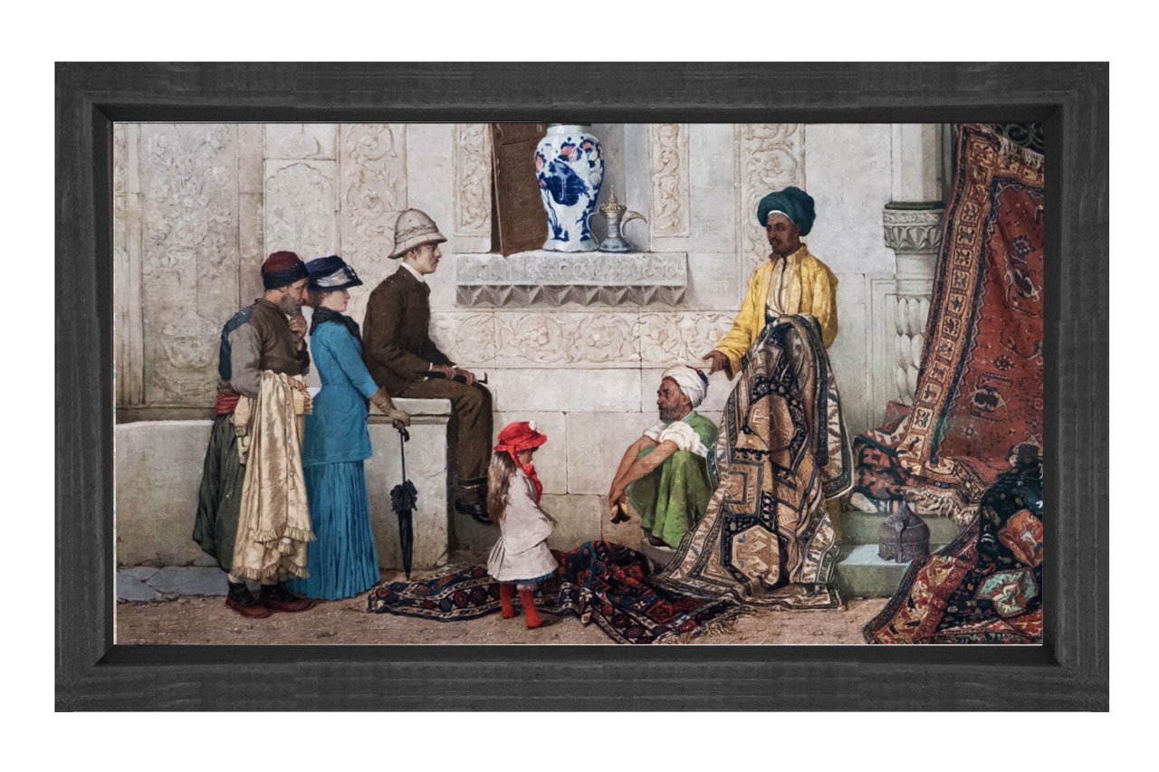 Osman Hamdi Bey Tablosu Siyah Ahşap Çerçeve - 45x30