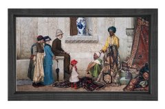Osman Hamdi Bey Tablosu Siyah Ahşap Çerçeve - 45x30