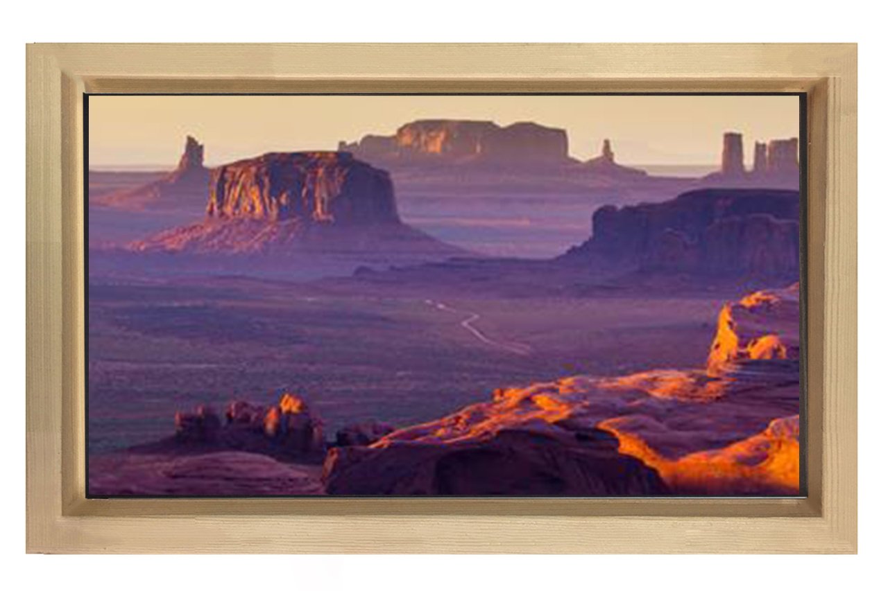 Çöl ve Kanyon Manzarası Tablosu Naturel Ahşap Çerçeve - 100x200