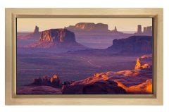 Çöl ve Kanyon Manzarası Tablosu Naturel Ahşap Çerçeve - 45x30