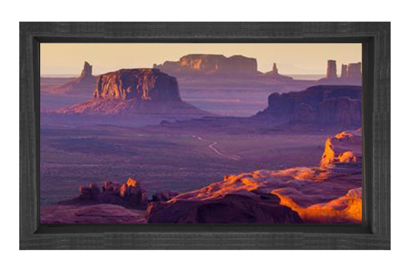 Çöl ve Kanyon Manzarası Tablosu Siyah Ahşap Çerçeve - 40x60