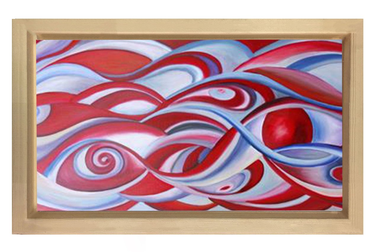 Soyut Reprodüksiyon Tablosu Naturel Ahşap - 100x150