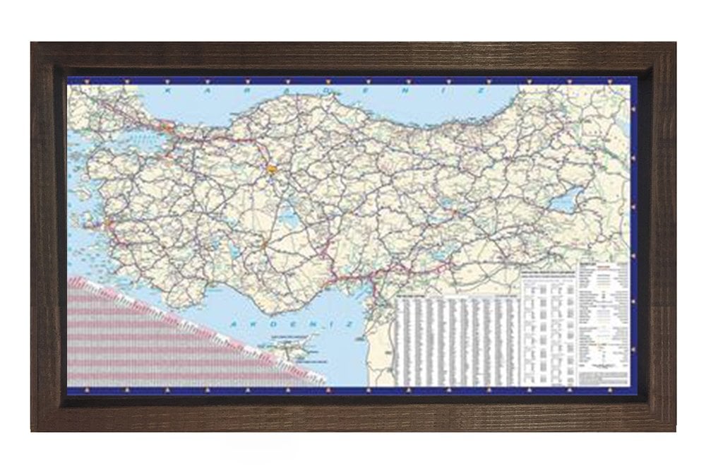 Türkiye Kara Yolu Haritası Tablosu