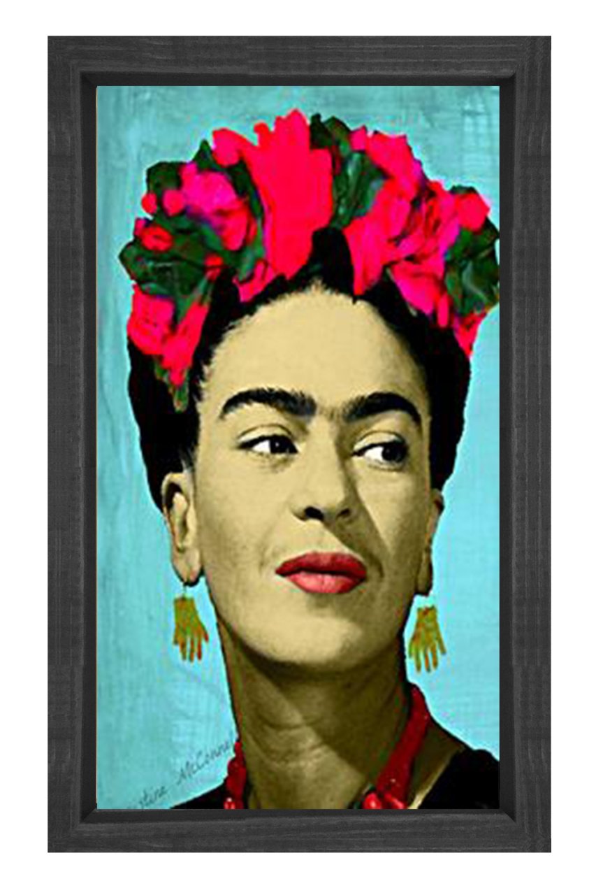 Frida Kahlo Siyah Ahşap Çerçeve - 70x100
