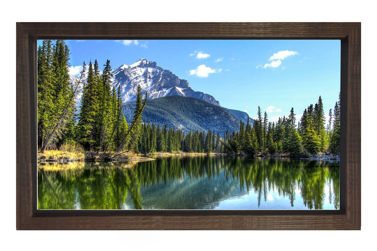 Muhtesem Doğa Manzarası Tablosu Kahverengi Ahşap - 45x30