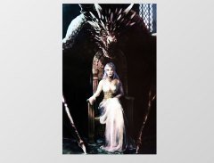 Ejderha Annesi Tablosu Çerçevesiz - 40x60