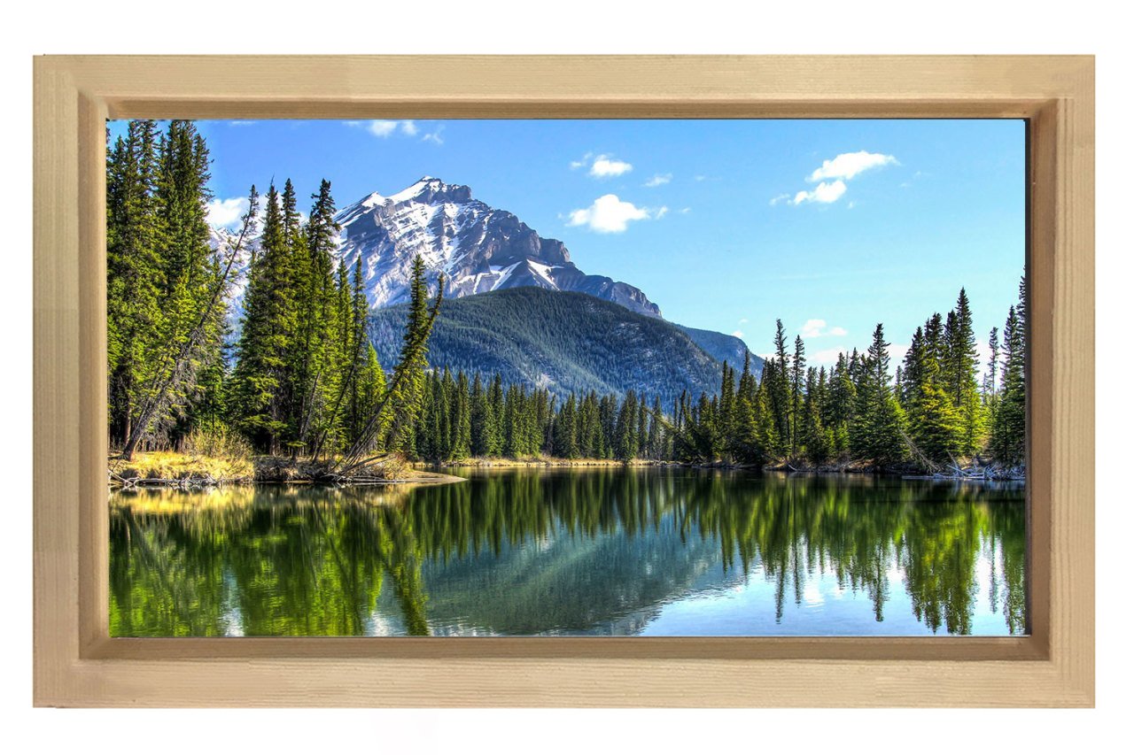 Muhtesem Doğa Manzarası Tablosu Naturel Ahşap - 40x60