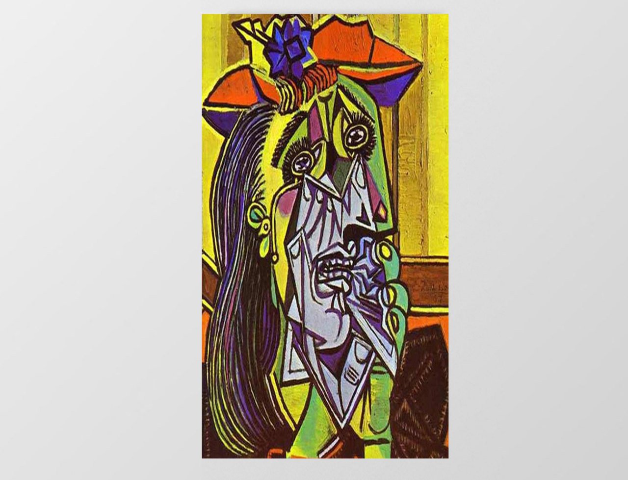 Ağlayan Kadın Tablosu Çerçevesiz - 45x30