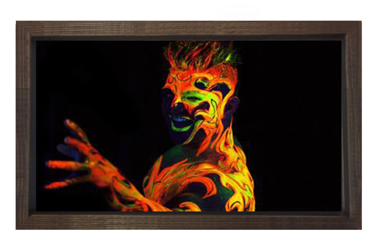 Soyut Reprodüksiyon Tablosu Kahverengi Ahşap Çerçeve - 70x100