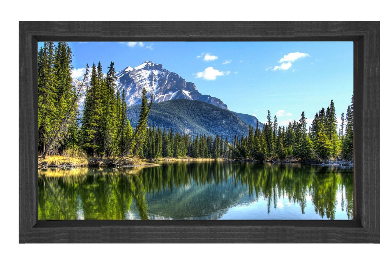 Muhtesem Doğa Manzarası Tablosu Siyah Ahşap - 50x70