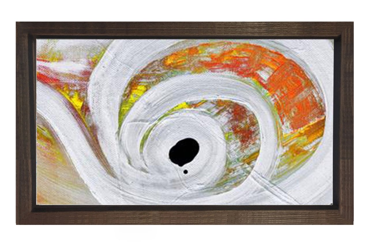 Soyut Reprodüksiyon Tablosu Kahverengi Ahşap - 50x70