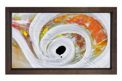 Soyut Reprodüksiyon Tablosu Kahverengi Ahşap - 50x70