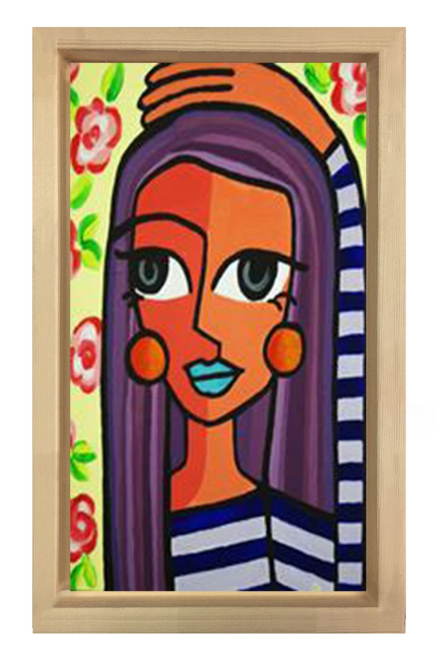 Pablo Picasso Tablosu Naturel Ahşap Çerçeve - 45x30