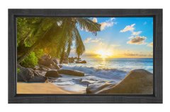 Tropikal Manzara Tablosu Siyah Ahşap Çerçeve - 50x70