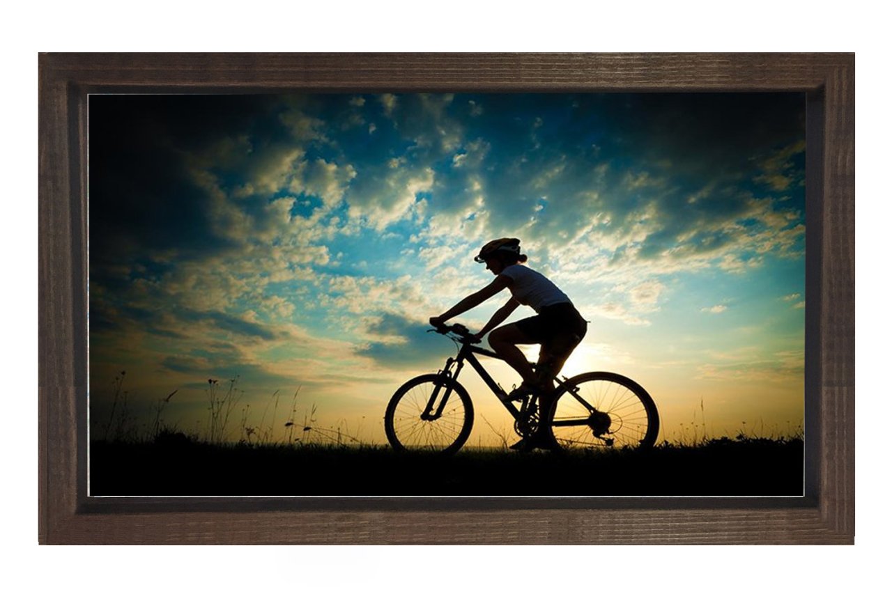 Bisiklet Sporu Tablosu Kahverengi Ahşap - 70x100