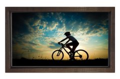 Bisiklet Sporu Tablosu Kahverengi Ahşap - 70x100