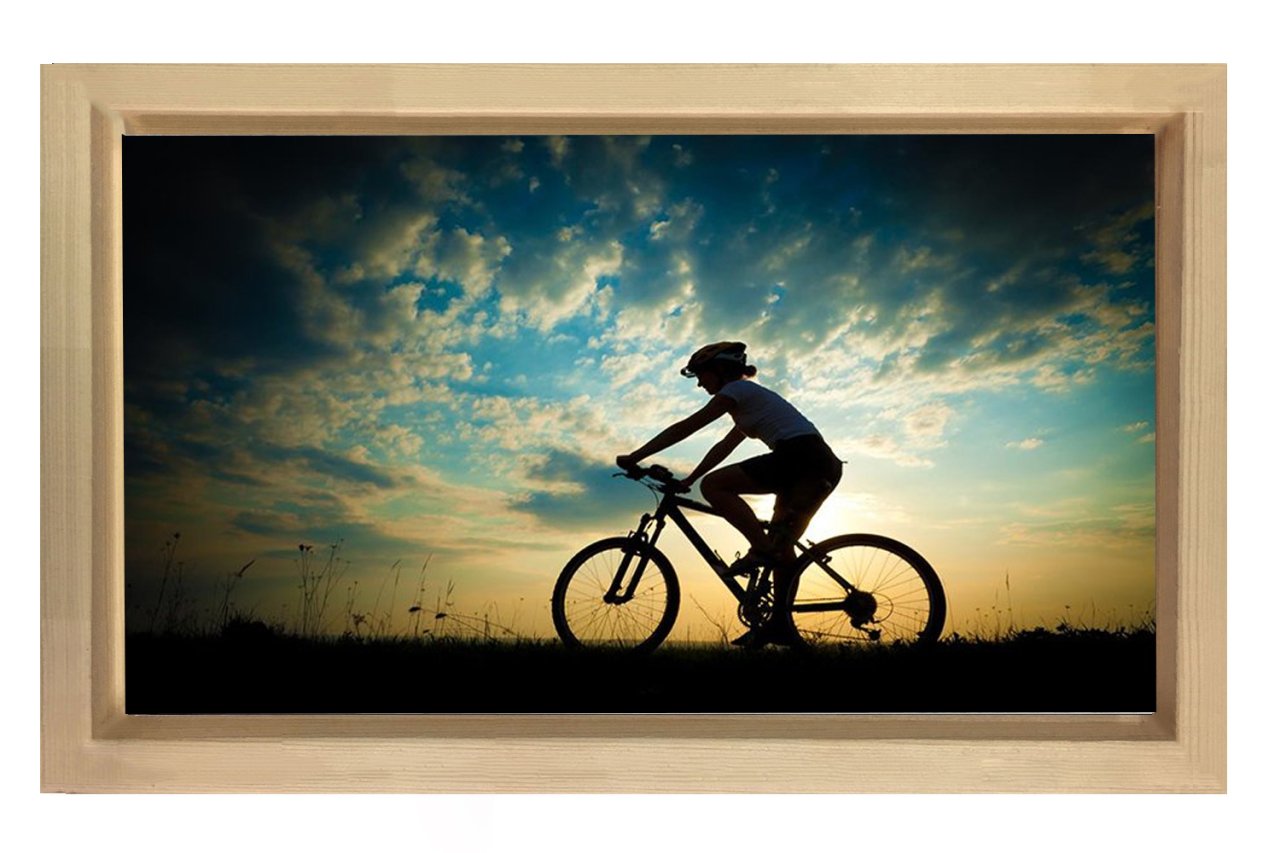 Bisiklet Sporu Tablosu Naturel Ahşap - 100x150