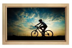 Bisiklet Sporu Tablosu Naturel Ahşap - 50x90