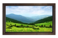 Muhteşem Yeşil Manzara Tablosu Kahverengi Ahşap - 50x70