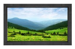 Muhteşem Yeşil Manzara Tablosu Siyah Ahşap - 50x70