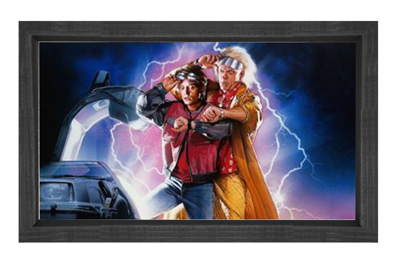 Geleceğe Dönüş Film Afişi Tablosu Siyah Ahşap Çerçeve - 100x200