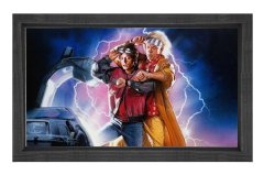 Geleceğe Dönüş Film Afişi Tablosu Siyah Ahşap Çerçeve - 100x200
